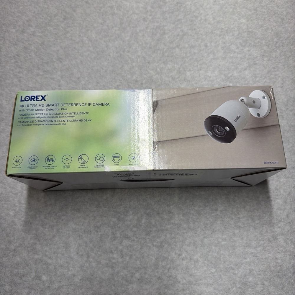 Lorex 4K IP Wired Bullet Security Camera w/ Smart Deterrence & Motion Detection